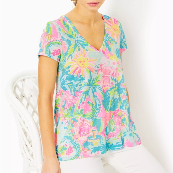 Lilly Pulitzer V-Neck Tee - Picture 7 of 9